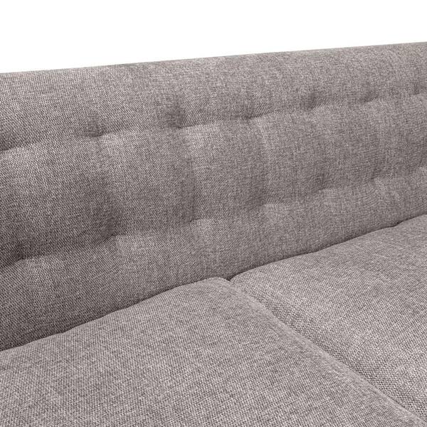 Armen Living Annabelle 80 Gray Fabric Sofa With Black Wood Legs Lcansogry