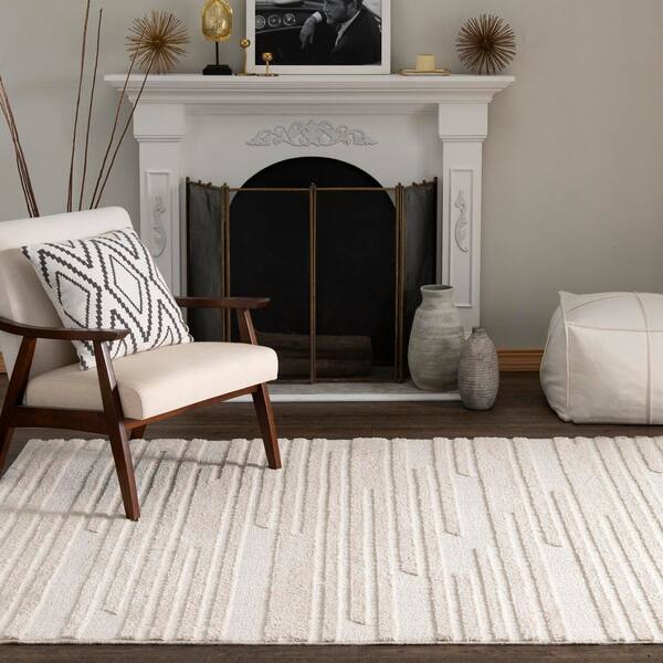 Vinings 8 ft. x 10 ft. Cream Area Rug