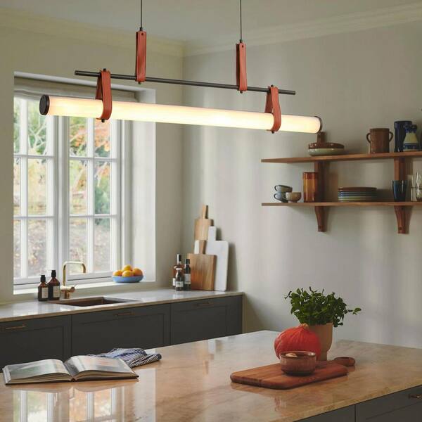 Rennnsan Kelvoro 15-Watt 1-Light Black Linear Boho Integrated LED