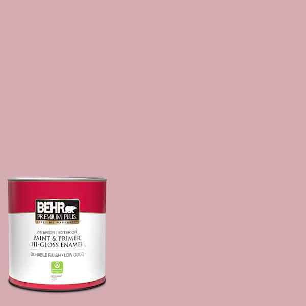 BEHR PREMIUM PLUS 1 qt. #S130-3 Ballet Rose Hi-Gloss Enamel Interior/Exterior Paint & Primer