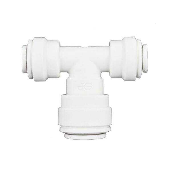 John Guest 1/4 in. x 1/4 in. x 3/8 in. Push-to-Connect Reducing Tee Fitting (10-Pack)