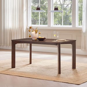 Spruce & Spring Felix Walnut Wood 47 - 59 in. 4-Legs Extendable