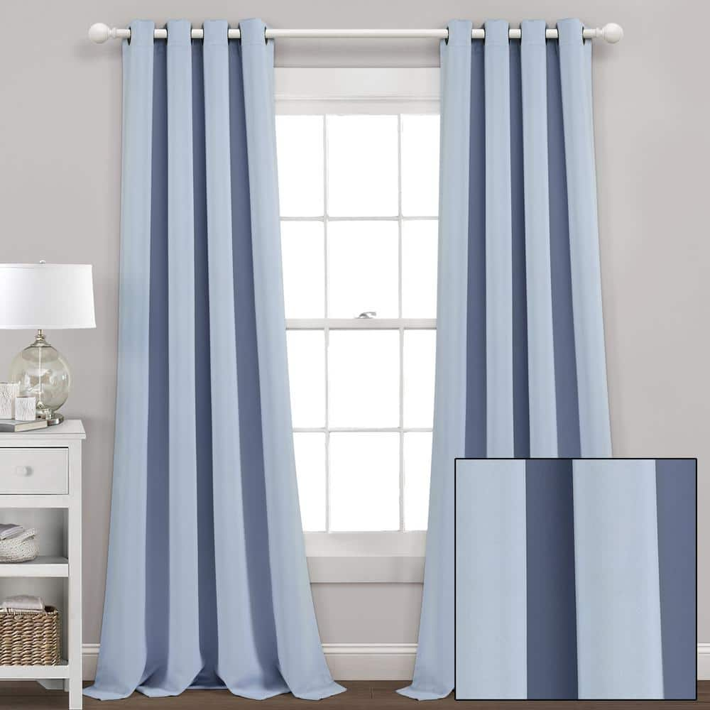 Lush Decor Blue Moon Insulated Grommet Blackout Window Curtain