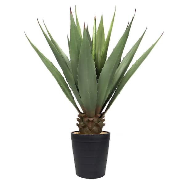 38 in. Artificial Agave Succulent Plant in Tiered Pot