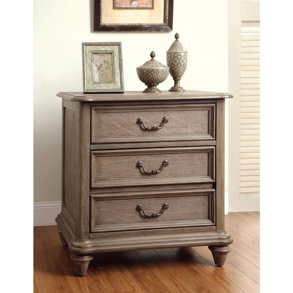 William's Home Furnishing Belgrade I Rustic Style Night Stand in Rustic Natural Tone Finish