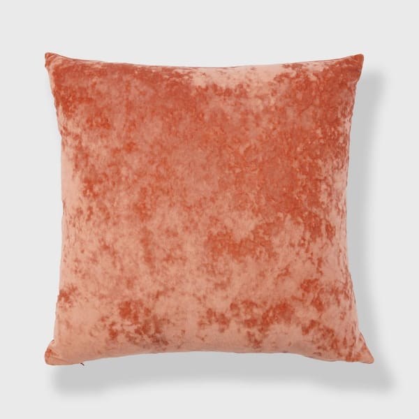 orange velvet throw pillows