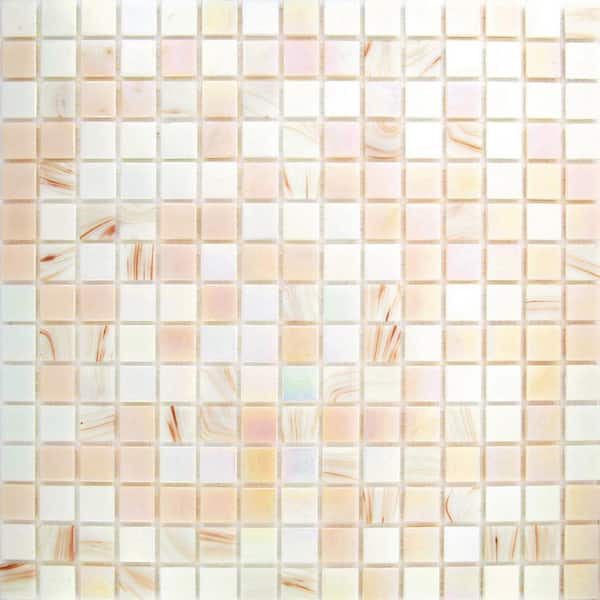 Apollo Tile Mingles 12 in. x 12 in. Glossy Tuscan Beige Glass Mosaic Wall and Floor Tile (20 sq. ft./case) (20-pack)