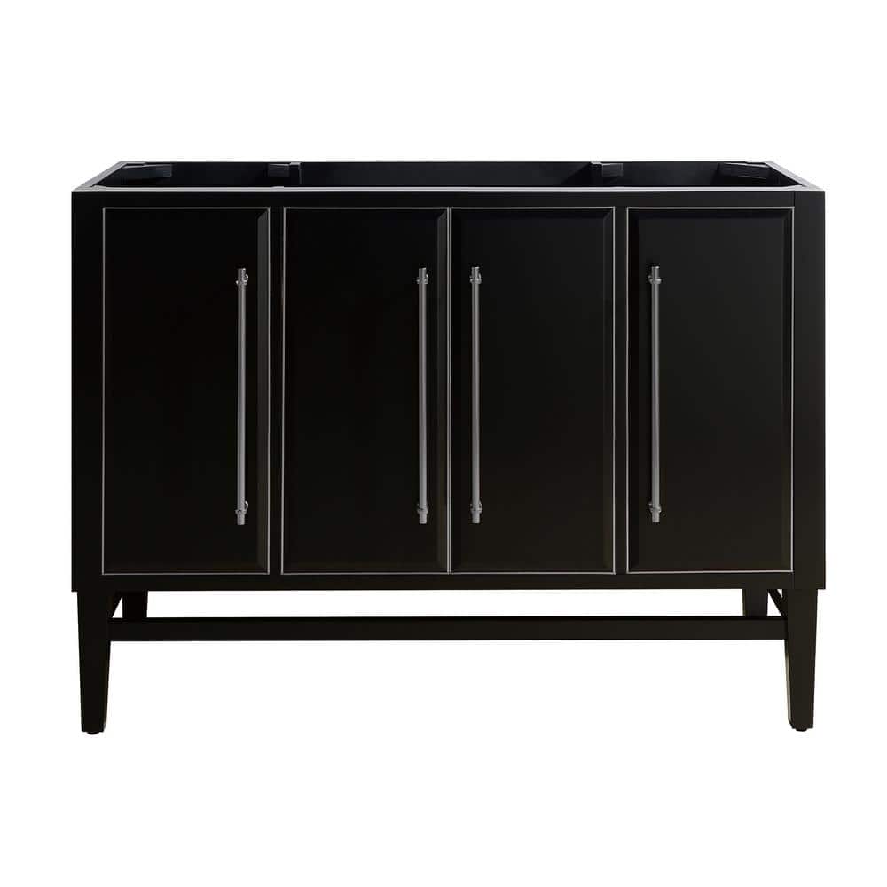 Mason 48 in. Bath Vanity Cabinet Only in Black with Silver Trim price history on PriceWatchPro