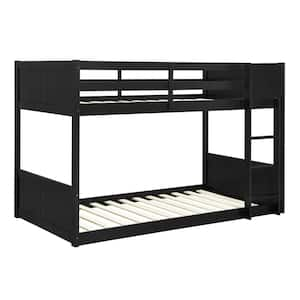 Dacian Black Twin over Twin Low Profile Bunk Bed