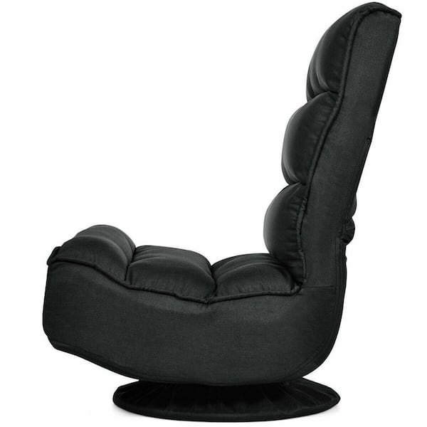 Boyel Living Black Adjustable Folding Floor Gaming Chair HYSN 