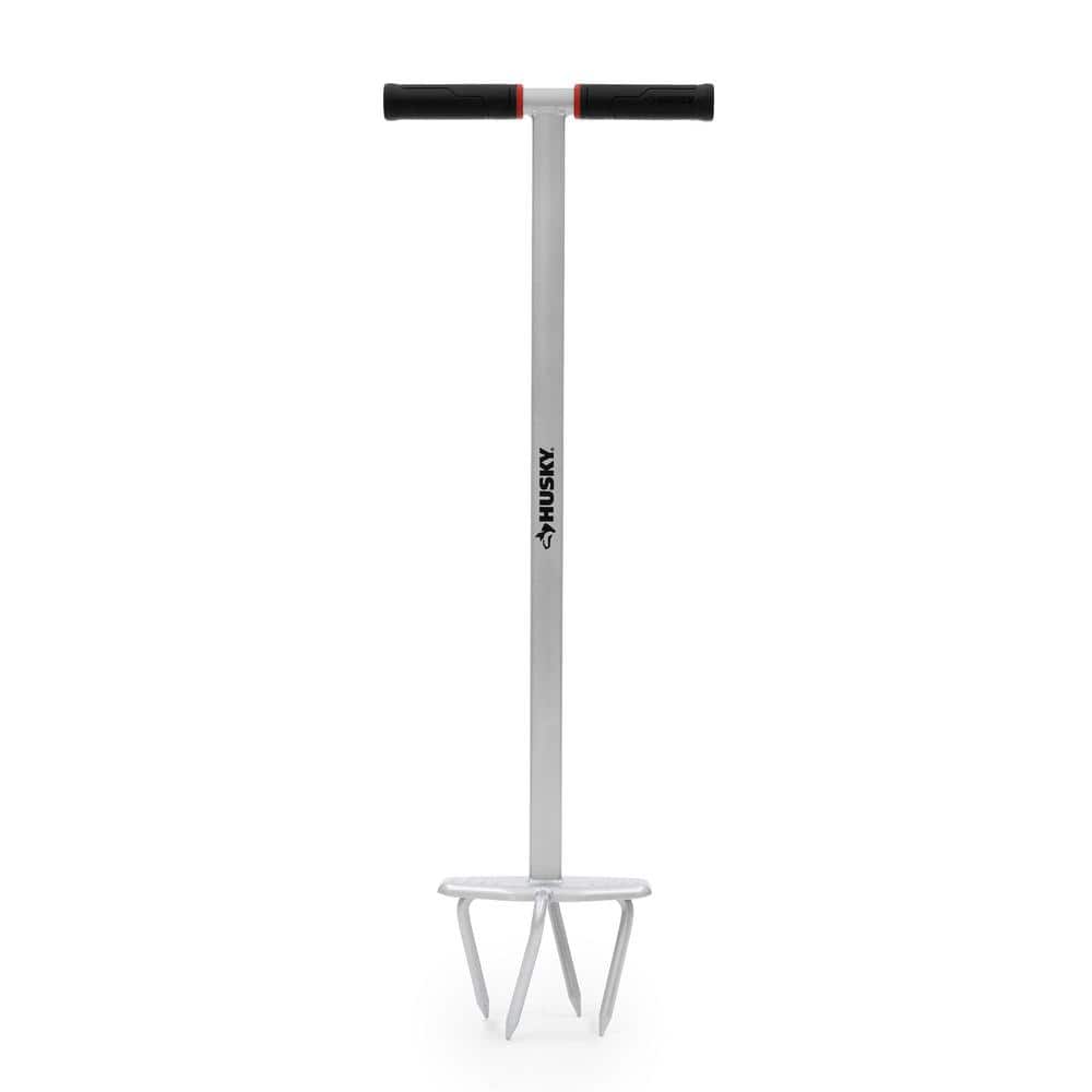 40 in. Garden Tiller with Rounded Carbon Steel Tines and Large Grooved Step
