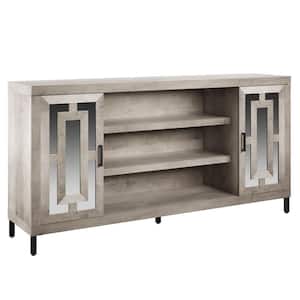 67.75 in. Valley Pine TV Stand Fits TVs up to 70 in. with Mirrored Doors