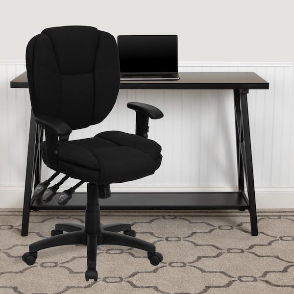 Basics Padded Office Desk Chair with Armrests, Adjustable Height and  360