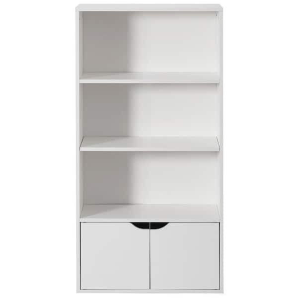 Basicwise 47.25 in. Tall Particle Board Multi-Purpose White Open