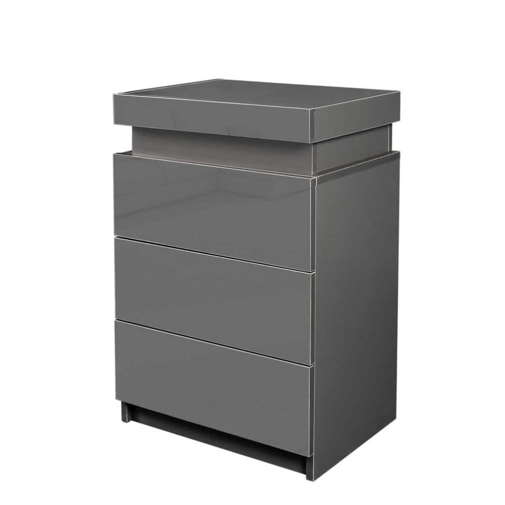 SF25659 by Style Craft - SOPHIE CHEST 32in w. X 32in ht. X 16in d. Three  Drawer Chest with Laser Cut Stainless Steel Over