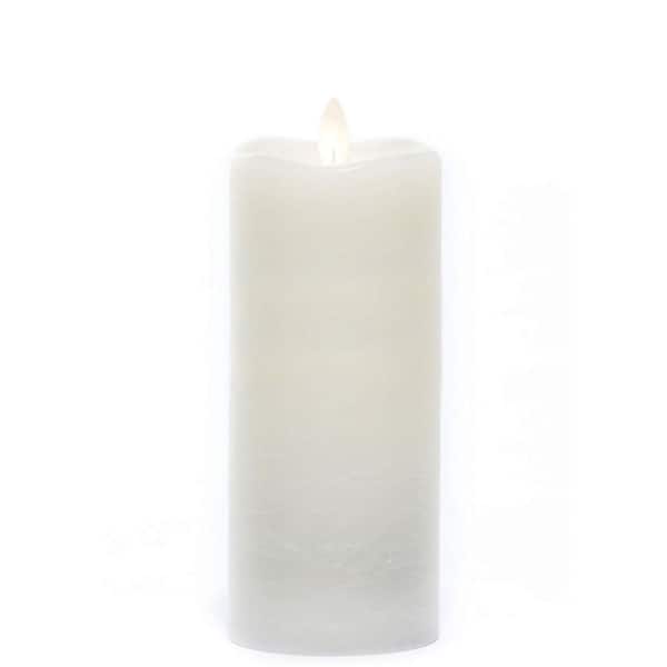 White Candle with Flame and Melting Wax on an Iron Candlestick a
