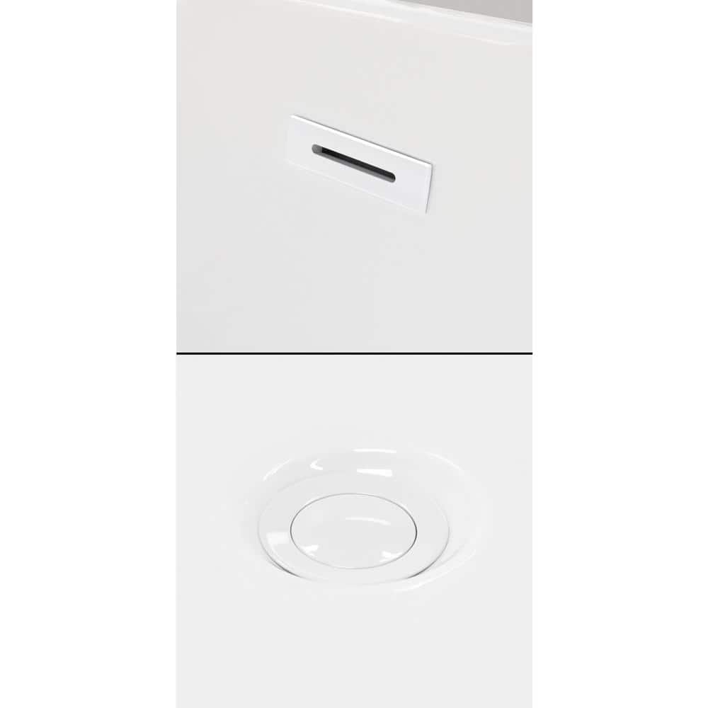 Rebecca 65'' White Freestanding Acrylic Bathtub