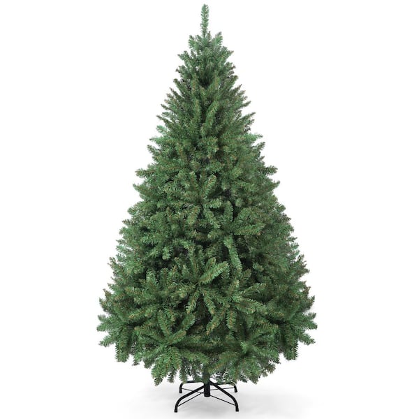 6 ft. Unlit Pre-Hinged Dunhill Fir Artificial Christmas Tree with 1,430-Branch Tips and Metal Stand