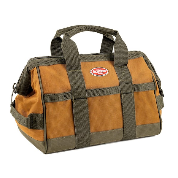 BUCKET BOSS 12 in. Gatemouth Tool Bag with zippered top and BUCKET BOSS 12 in. Gatemouth Tool Bag with zippered top and