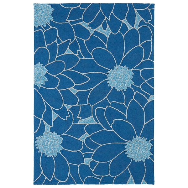 Kaleen Home and Porch Blue 2 ft. x 3 ft. Indoor/Outdoor Area Rug