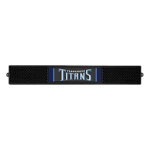 NFL- 3.25 in. x 24 in. Black Tennessee Titans Drink Mat
