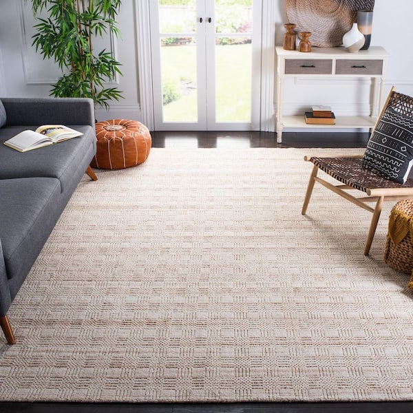 Elements 8 ft. x 10 ft. Brown/Beige Striped Marle Area Rug