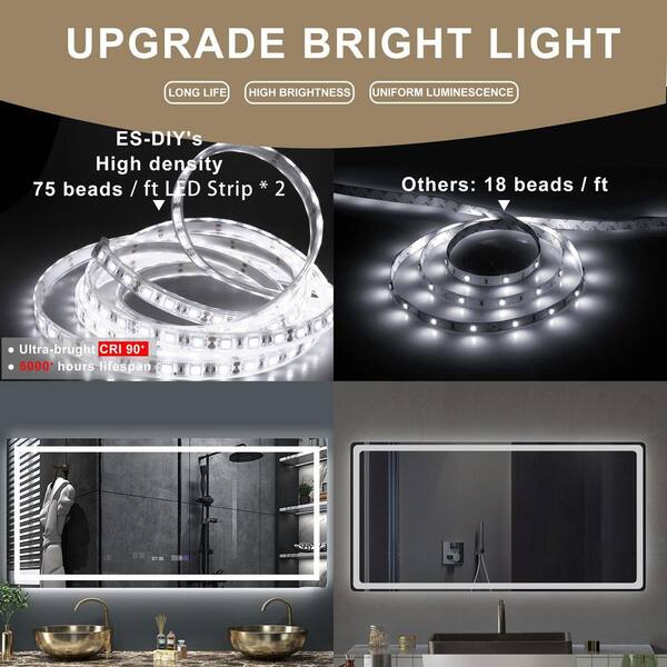 How to DIY a Full Length LED Light Mirror for Cheap  Mirror with lights,  Lights around mirror, Diy mirror with lights