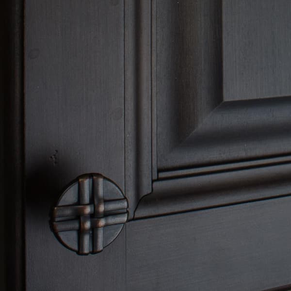 1-1/4 in. Dia Oil Rubbed Bronze Gift Weave Cabinet Knob (10-Pack)