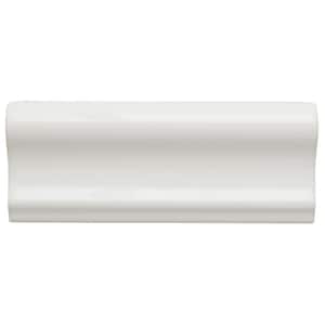 Restore Bright White 2 in. x 6 in. Glazed Ceramic Chair Rail Trim Tile (0.9 sq. ft./case)