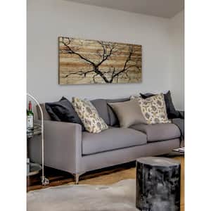 12 in. H x 24 in. W "Branching Out" by Parvez Taj Printed Natural Pine Wood Wall Art