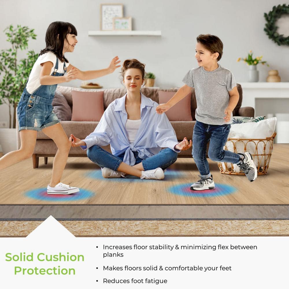 Gray Rigid Fiber Board Underlayment with Vapor Barrier, 2' x 3'