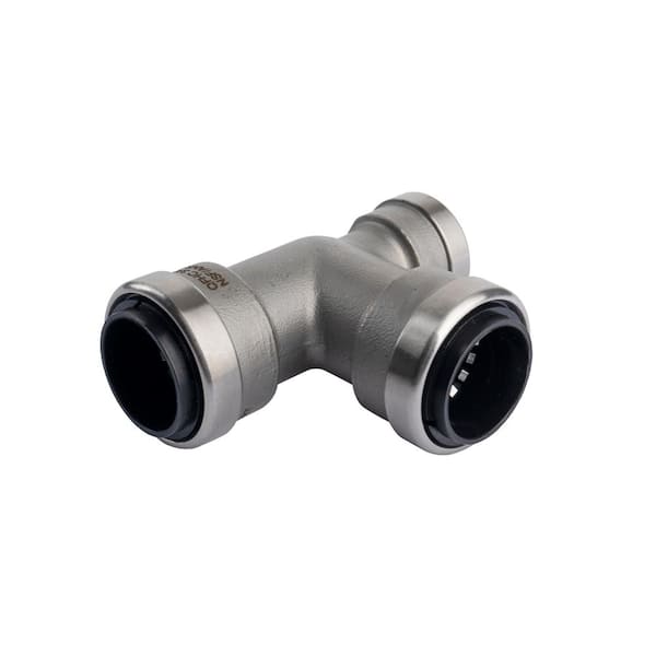 QUICKFITTING 3/4 in. x 1/2 in. x 3/4 in. Stainless Steel Push-to-Connect Reducing Tee Fitting
