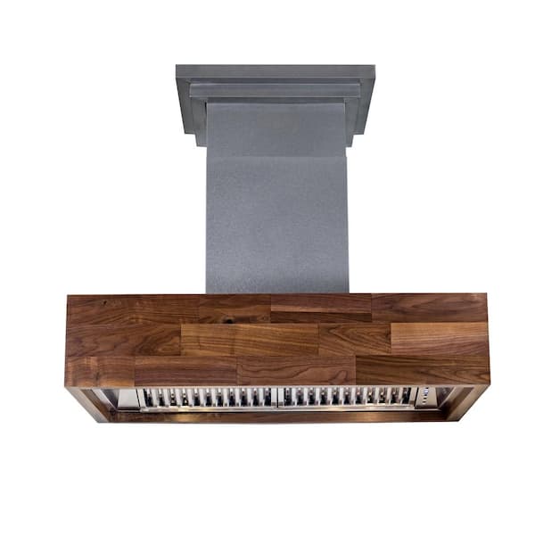 ZLINE 30" Convertible Designer Series Wooden Wall Mount Range Hood in Butcher Block (681W-30)