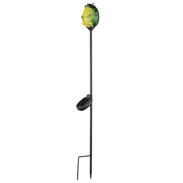 Vigoro 31.5 in. Solar Frog Garden Stake-Each