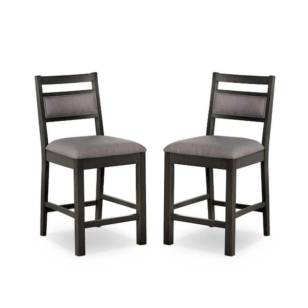Furniture of America Idora Gray Counter Height Chairs (Set of 2)