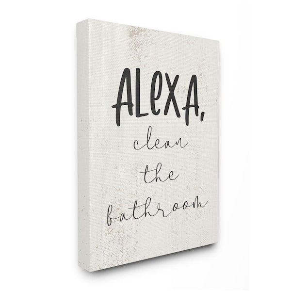 Stupell Industries Modern Clean Bathroom Sign Technology Humor By Daphne Polselli Unframed Print Abstract Wall Art 16 in. x 20 in.