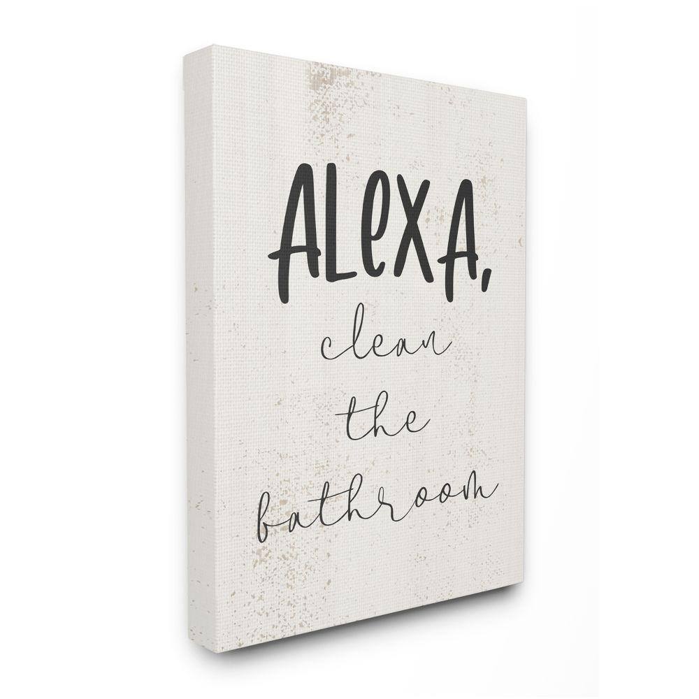 Modern Clean Bathroom Sign Technology Humor By Daphne Polselli Unframed Print Abstract Wall Art 36 in. x 48 in. price history on PriceWatchPro