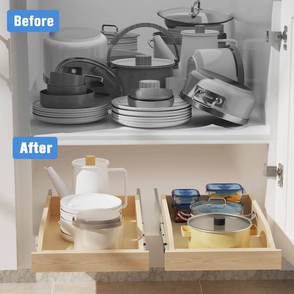 2-Tier Pull-Out Cabinet Organizer RB – Homeibro