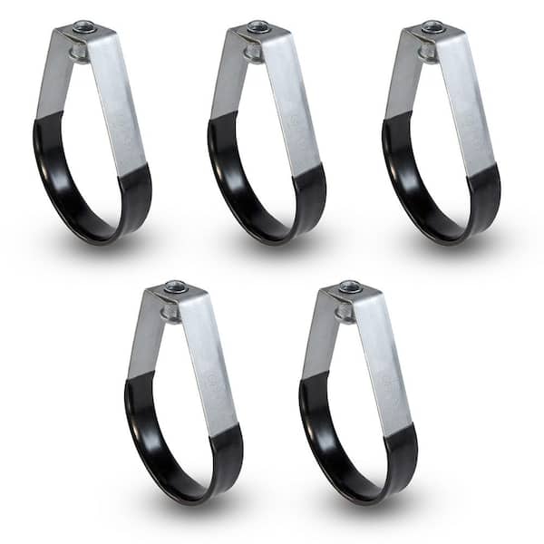 PLUMBFLEX 4 in. Swivel Loop Hanger for Vertical Pipe Support in Plastic Coated Steel (5-Pack)