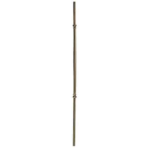 44 in. x 5/8 in. Oil Rubbed Copper Round Venetian Fluted Hollow Iron Baluster