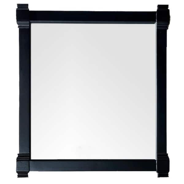  Brittany 35.1 in. W x 39.2 in. H Framed Square Wall Mirror in Black Onyx