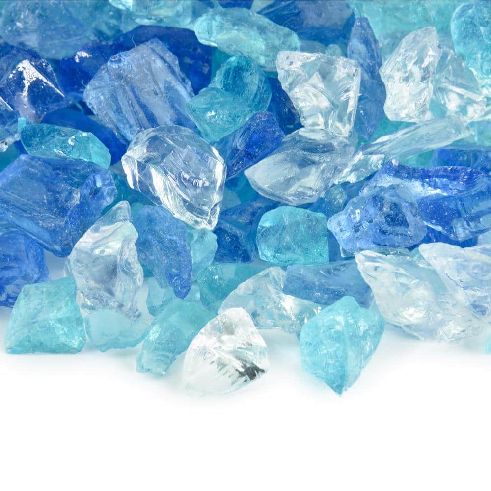 Frosted Rivers Multicolor Crushed Fire Glass Blend for Fire Pits