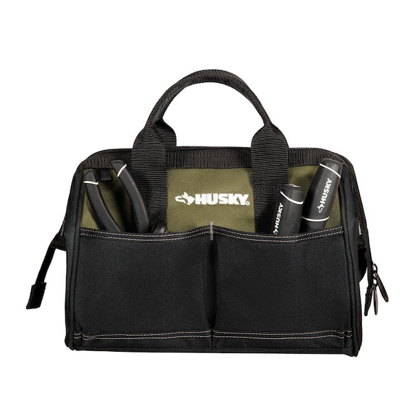Husky Army Green 12 in. Tool Bag HD60012GR-TH - The Home Depot