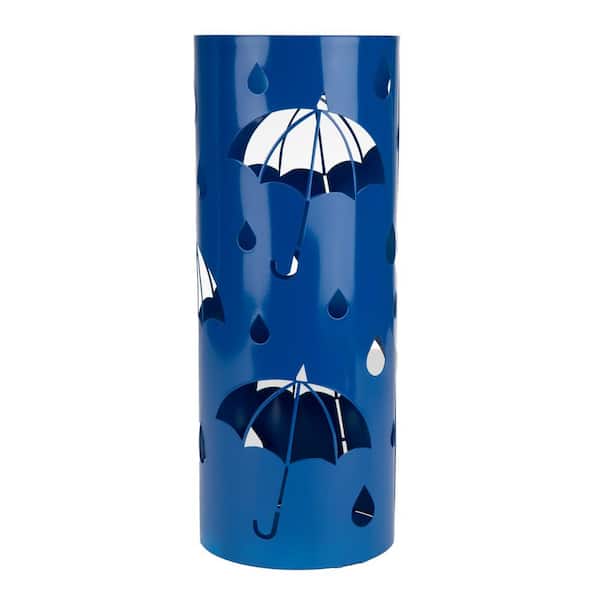 Mind Reader Blue Metal Umbrella Holder Stand