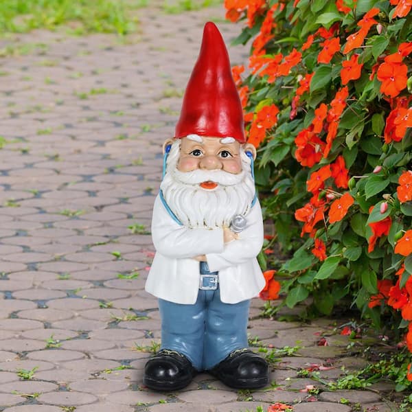 Exhart 5 In X 14 In Hand Painted Doctor Danny Gnome Garden Statue 72288 Rs The Home Depot