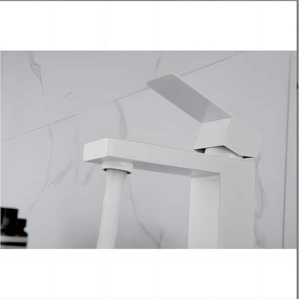 Tahanbath Single Handle Bathroom Sink Faucet, Vanity Faucet for Bathroom Sink, with Pop Up Drain Stopper and Water Supply Hoses