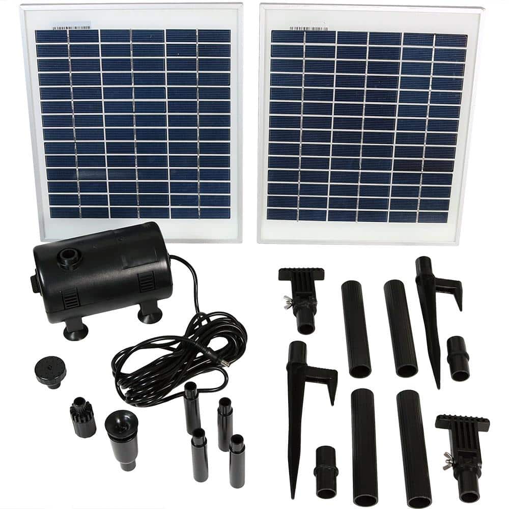 2020 Solar Power Fountain Submersible Water Pump With Filter Panel Pond Pool 