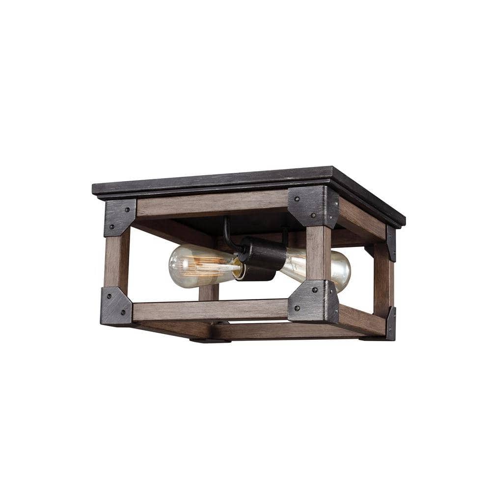 Dunning Stardust Two-Light Flush Mount Ceiling Fixture