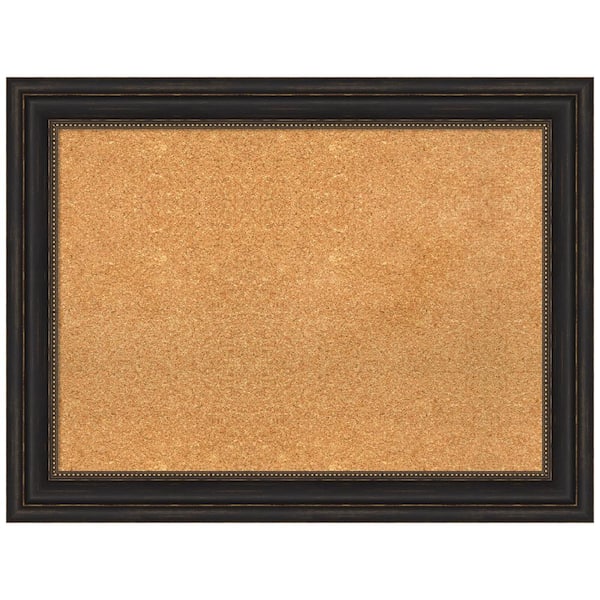 Amanti Art Accent Bronze 33.00 in. x 25.00 in. Framed Corkboard Memo Board