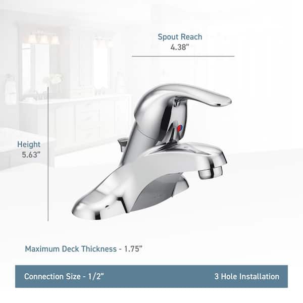 Moen Adler 4 In Centerset Single Handle Bathroom Faucet Chrome 2 Pack Ws84503 Pro The Home Depot - How To Install A Moen Adler Bathroom Faucet